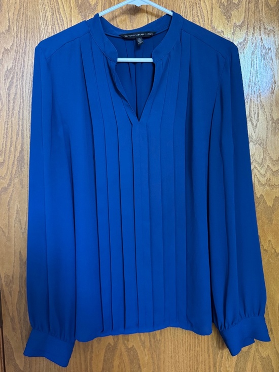 White House Black Market Tops - White House Black Market Navy Blouse
